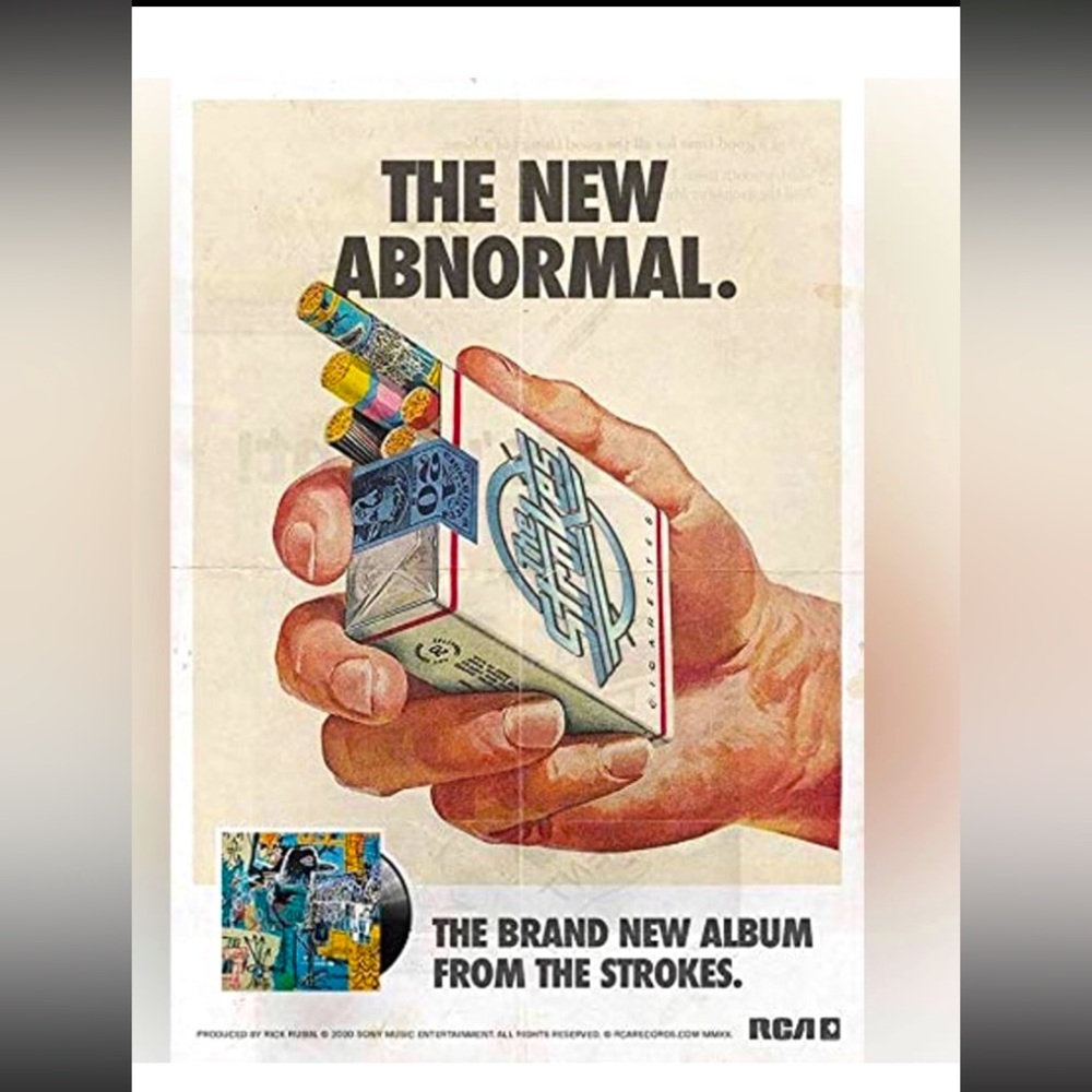The Strokes 16x24 The New Abnormal Album Cover Poster Cigarette Pack